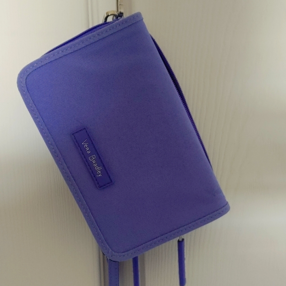 Vera Bradley Deep Periwinkle Lighten Up RFID 3-in-1 Crossbody